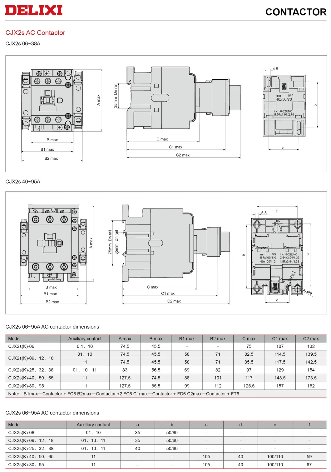 Delixi Electric Cjx2s 3p 4p 6A 9A 12A 18A 25A 32A 38A 40A 50A 95A 24V 110V 120V 220V 230V 240V AC Magnetic Contactor