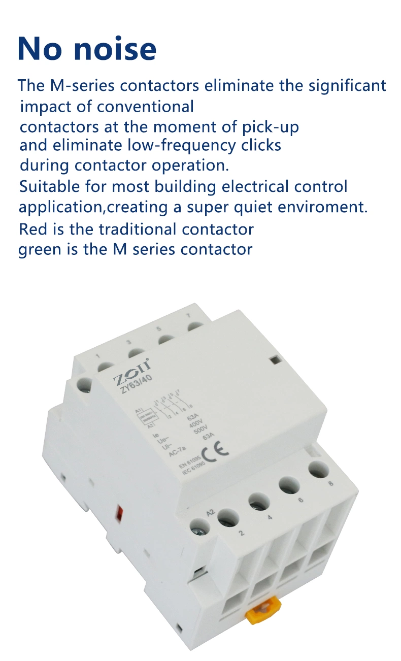 Hot Selling Zoii CT 25A 220V 1no1nc AC Contactor Automatic Type Modular Contactor