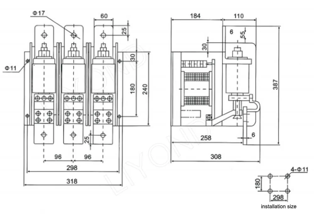 Ckj3 AC 800A-1250A Low Voltage 1140V Electrical Contactors 3 Phase Contactor