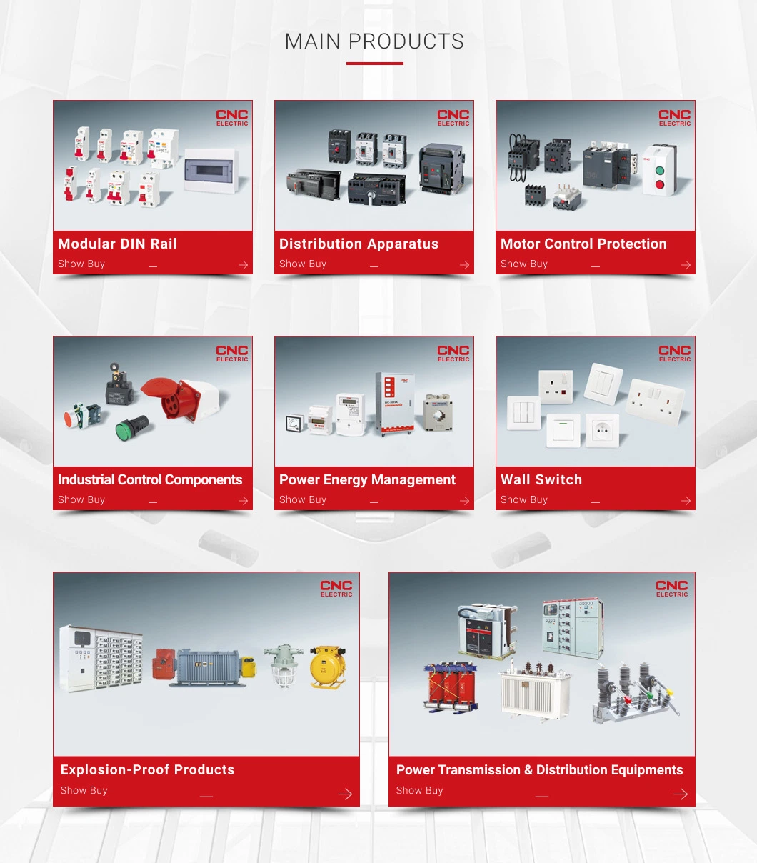 CNC Ycb9rl-100 Series RCCB 10ka 16A 4p 32A 2p 100A