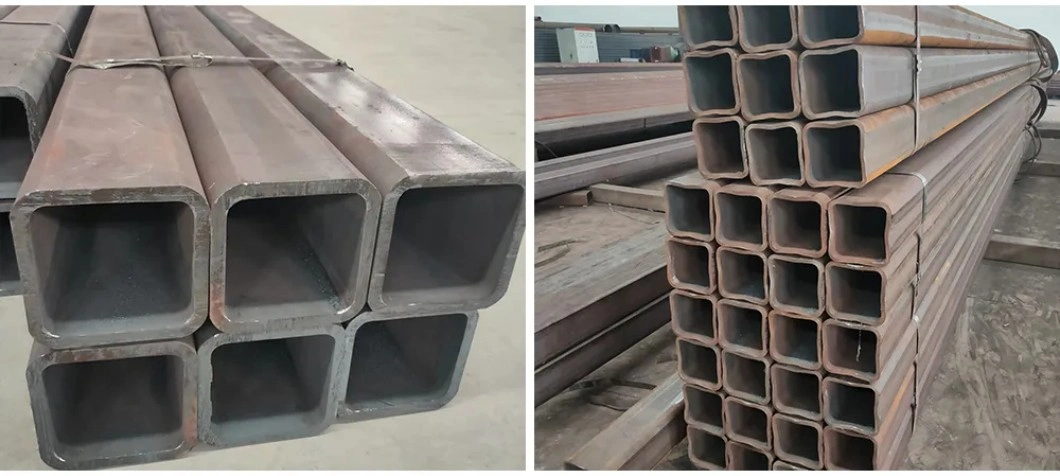 ASTM A106 En 10210 Black Steel Pipe Square Hot Dipped Galvanized Rectangular Seamless Steel Pipe Tube Hollow Section Metal Tube Hot Rolled Cast Iron Pipe