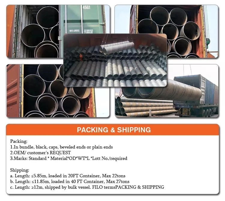 Natural Gas Transmission Steel Pipe Spiral Submerged Arc Welded Steel Pipe