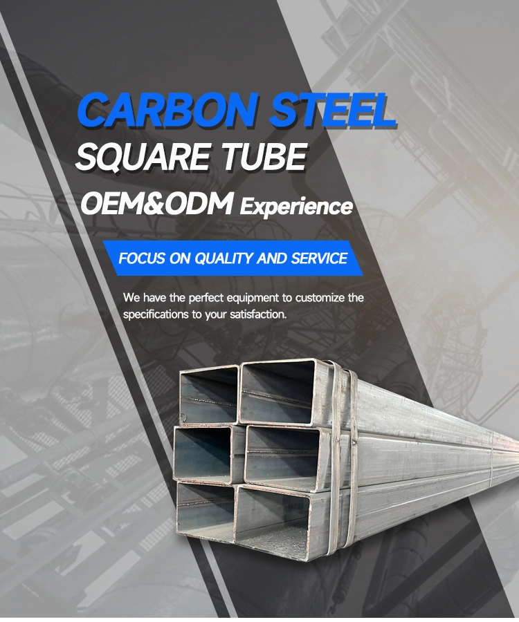 Q235 Square / Rectangular / Round Black Welded Steel Pipe Steel Tube Hollow Section