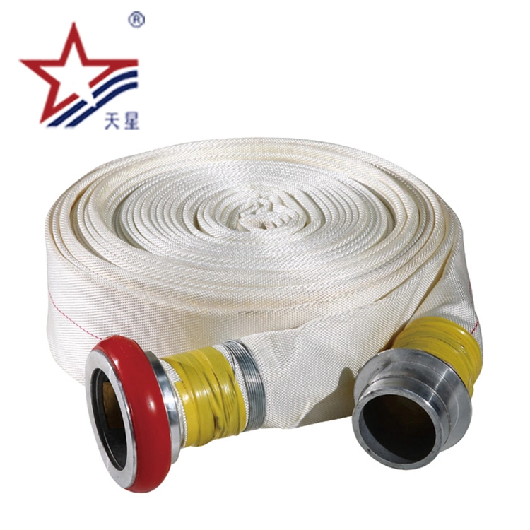 White Branch Pipe Fire Couplings Double-Jacket PVC/PU/ Rubber Lay-Flat Discharge Fire Hose (multiple size options)