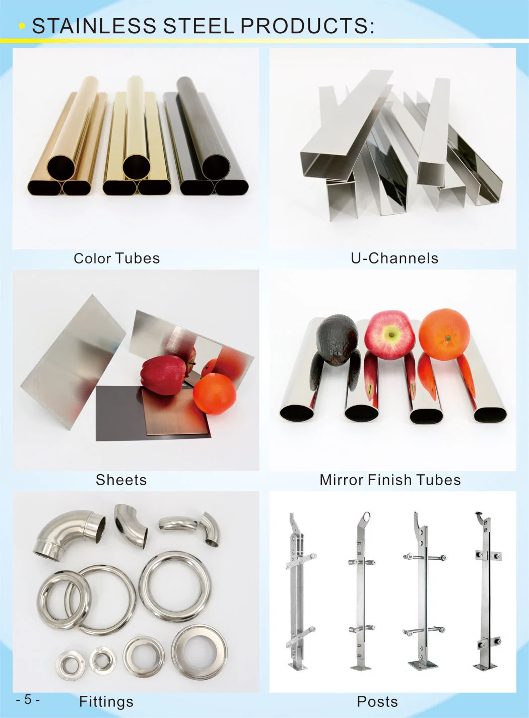 Color Coated Stainless Steel Tubing for Stair Handrail