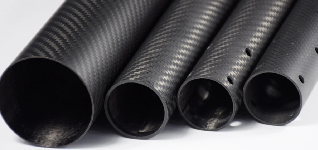 3K Twill Plain Pattern Roll Wrapped Carbon Fiber Tube 15mm 20mm 12mm