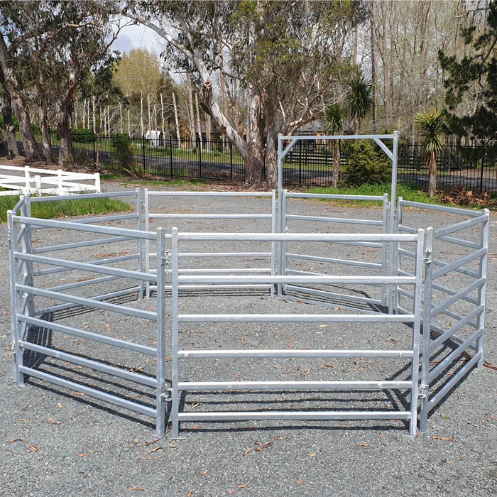 8.6m Horse Panel and Gates Round Pen Horse Yards Panels Stockyard Systems Horse Yards