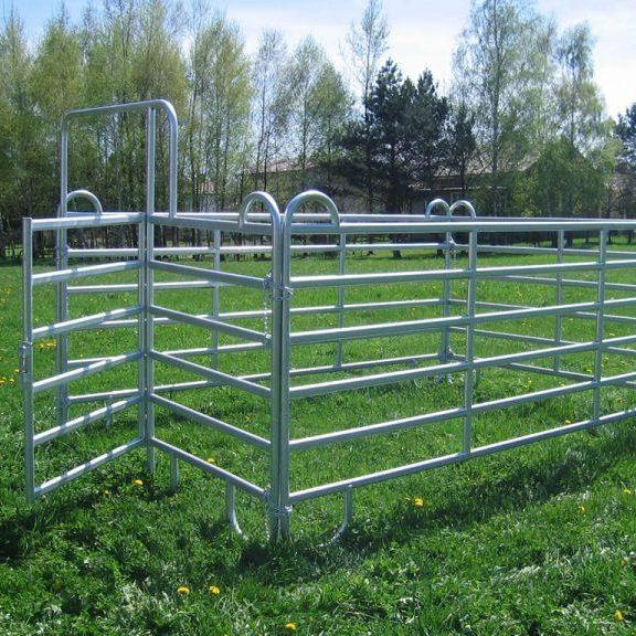 Pengxian 10FT Galvanised Pipe Farm Gate China Factory High Security Farm Gates 50 X 50 mm Square Rails Outdoor Metal Fences