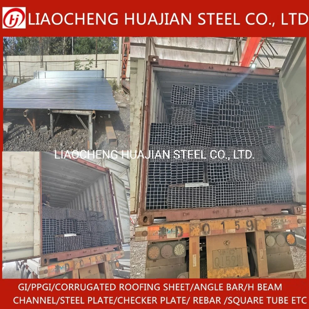 Q235B Q355b 100X100 Square Steel Tube Supplier ERW Galvanized Black Square Rectangle Tube Hollow Section