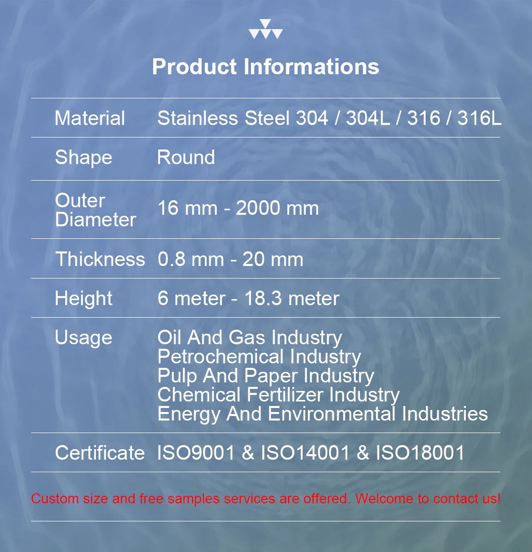 Polishing Surface AISI 316 Welded Pipe with 19mm Od