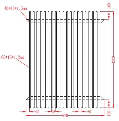 Square Pipe Wrought Iron Fence Aluminum Pool Fence