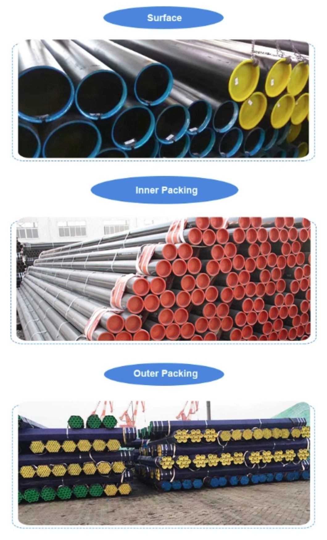 API Steel Casing Drill Pipe or Tubing for Oil Well Drilling in Oilfield Casing Steel Pipe Oil and Gas Well Casing Tube Casing Tubing and Drill