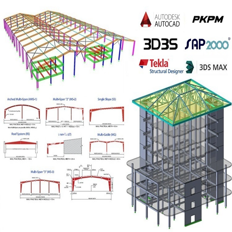 Prefabricated Steeel Structure Industrial Building Farm Storage Shed Warehouse Construction Building CE