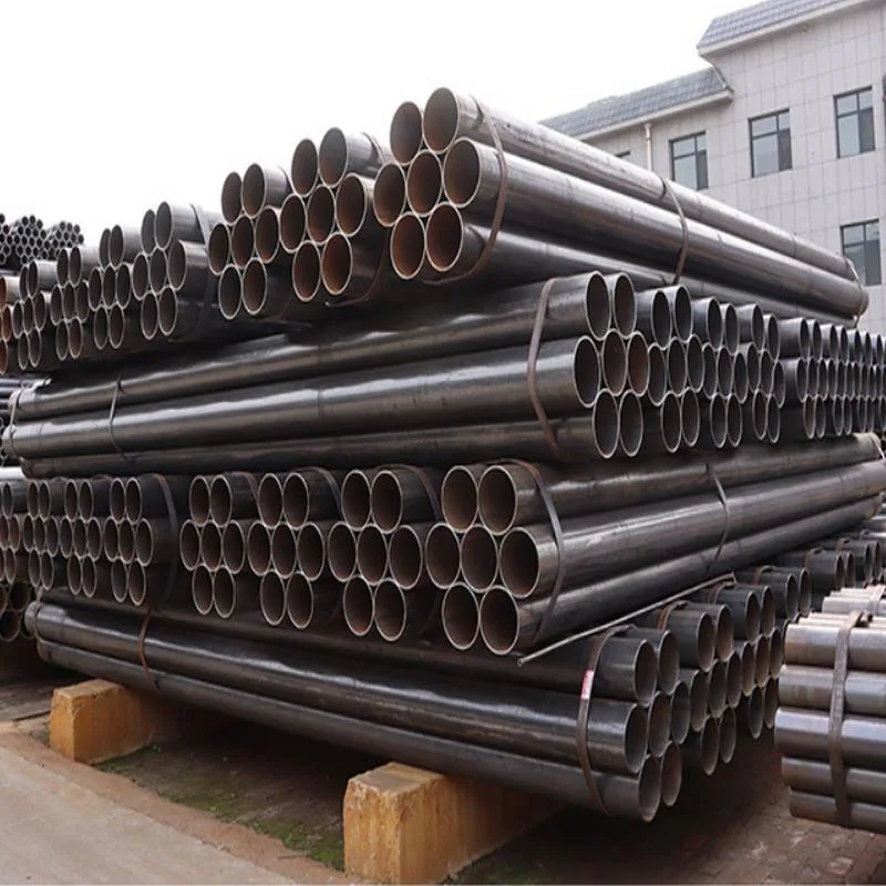 ASTM A53 API 5L Schedule 40 Gr. B Stright Seam Structural Carbon Steel Tube Round Hollow Thin Black Steel Pipe