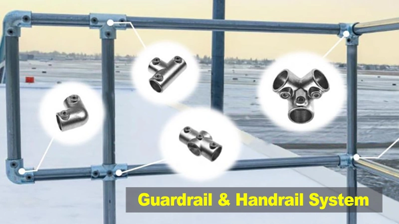 Safety Standard Hot-DIP Galvanized Malleable Iron Structural Pipe Fittings for Handrail System