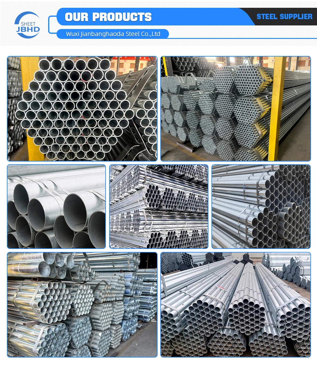 DN40 48.3mm 60mm 2 Inch Hot Galvanized Steel Round Pipe Hollow Section Rectangular Square Gi Tube SGCC, Sgcd1, Sgcd2, Sgcd3