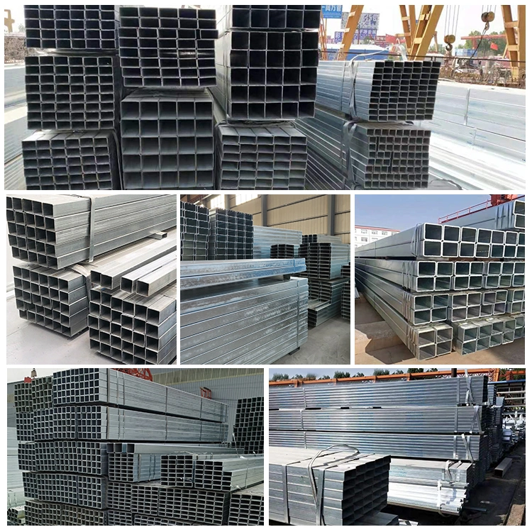 ERW Steel Square Tubing Standard Sizes Pre Zinc Coated Square Galvanized Steel Pipe 4&quot; Galvanized Tube