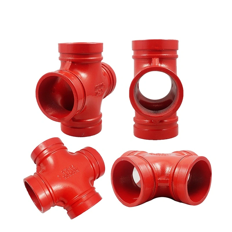 FM Approved Mechanical Fire Fighting Ductile Cast Iron Grooved Flexible Coupling Pipe Fittings