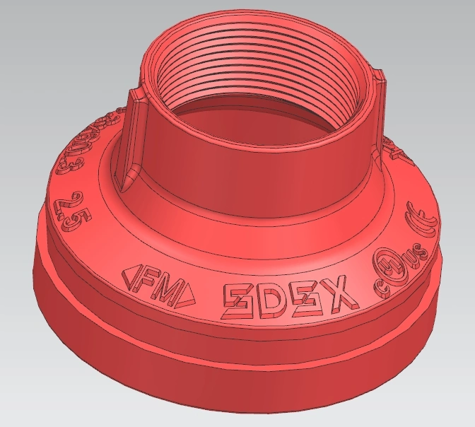 China Manufacture Grooved Pipe Fittings Reducer Thread BSPT Used for Fire Fighting/Water/Gas FM, UL, CE