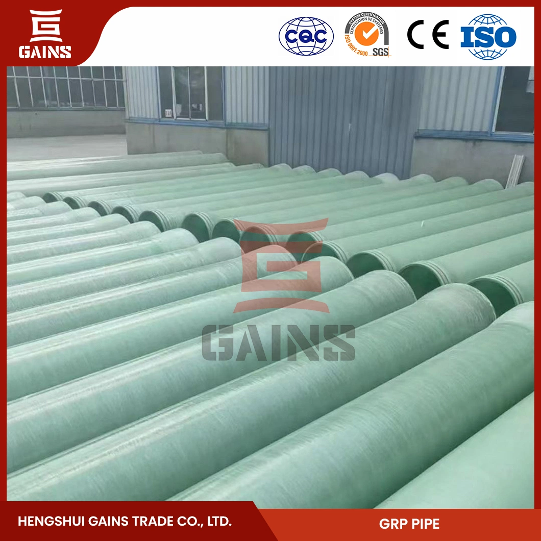 Gains FRP Sq Pipe Manufacturing Fiberglass Insulation Tube China GRP Concrete Lining Pipe