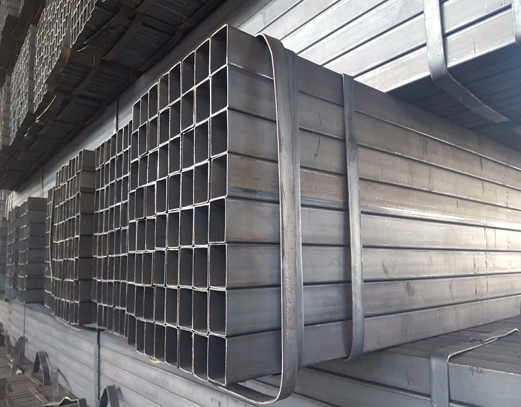 Mild Steel Oil or Galvanized Surface ASTM A500 Gr. B 60X60 75X75 50X150 50X100 Black Square &amp; Rectangular Steel Tubes Tubings