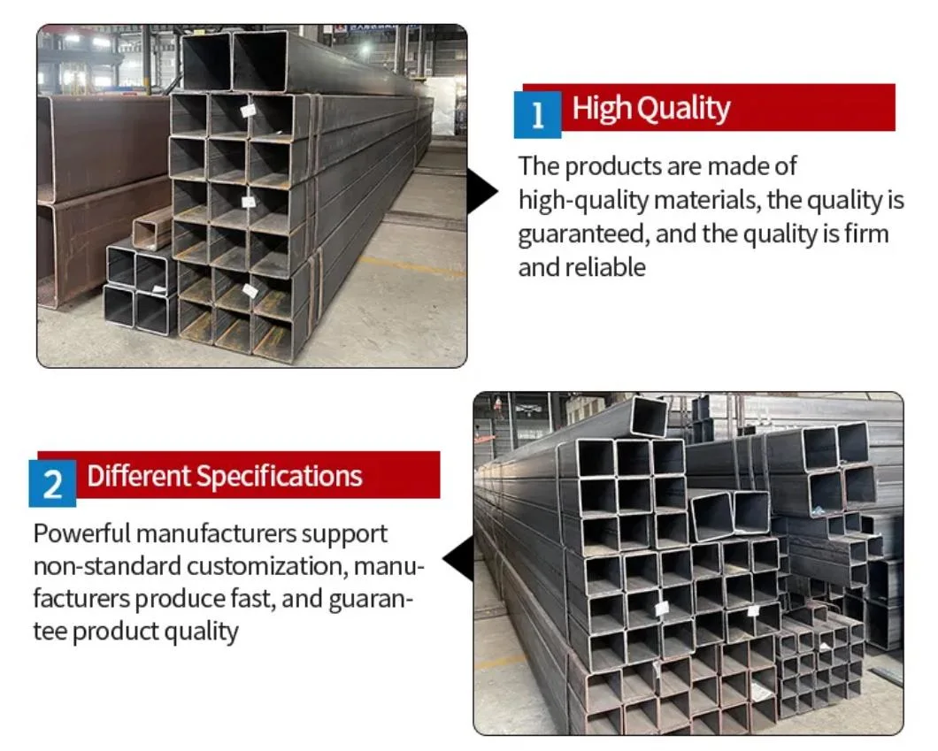 Corrosion Resistance ASTM A500 ASTM A847 En 10210 Seamless Square Steel Pipe Hot Rolled Cold Drawing Perforated 1X1 Square Pipe Steel Tubing Seamless Stainless