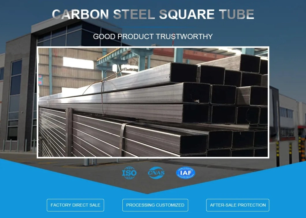 ASTM A106 En 10210 Black Steel Pipe Square Hot Dipped Galvanized Rectangular Seamless Steel Pipe Tube Hollow Section Metal Tube Hot Rolled Cast Iron Pipe