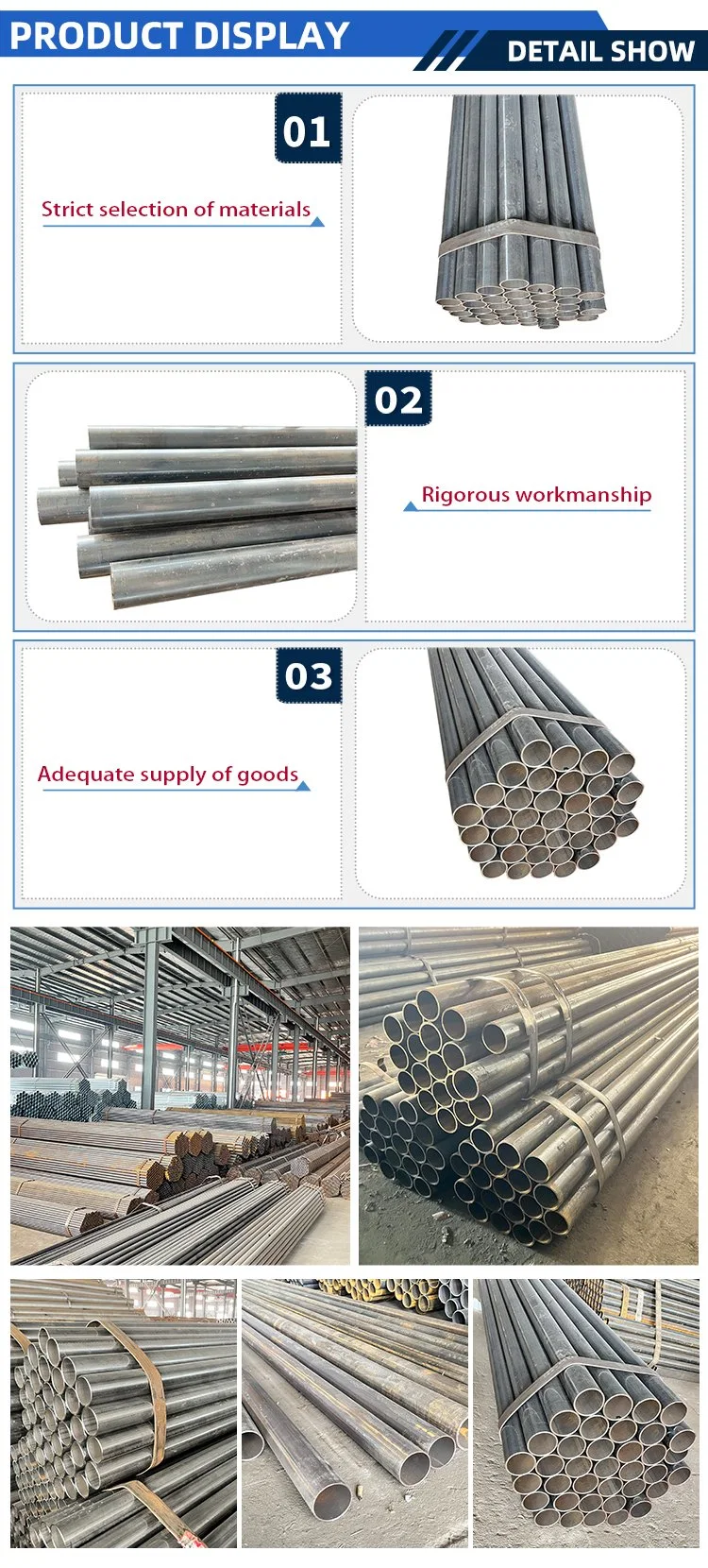 ASTM A106 3 20-150mm 300mm Diameter Galvanized Steel Pipe and Tubes Hollow Standard Size Iron Square Galvanized Awning Tube