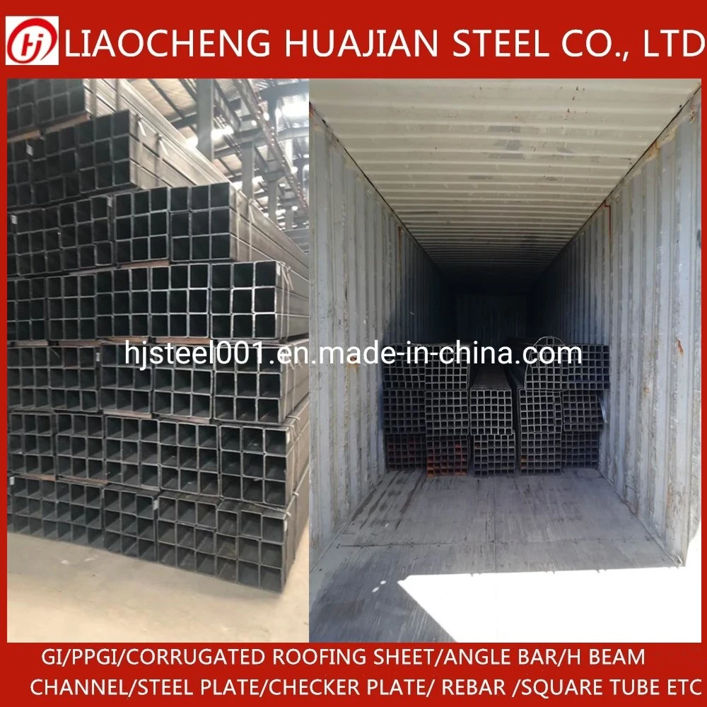 Black Annealed Hollow Section Weight of Ms Light Square Large Diameter Rectangular Steel Pipe