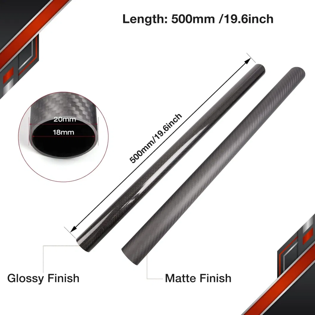 High Strength Good Quality Light Market Carbon Fiber Round Square Irregular Pipes /Tubes, Can Be Custom