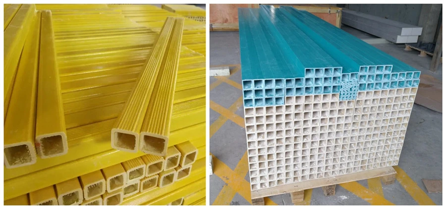 Fiberglass Composite Surface Mat Smooth Glass Fiber Square Tube