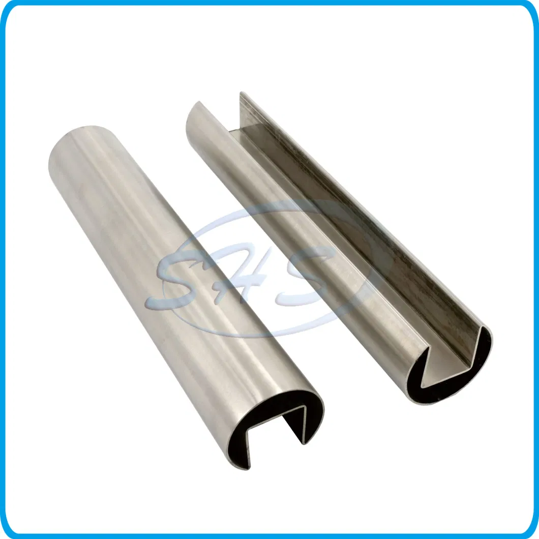 Stainless Steel Square Slotted Tubing for Glass Railing