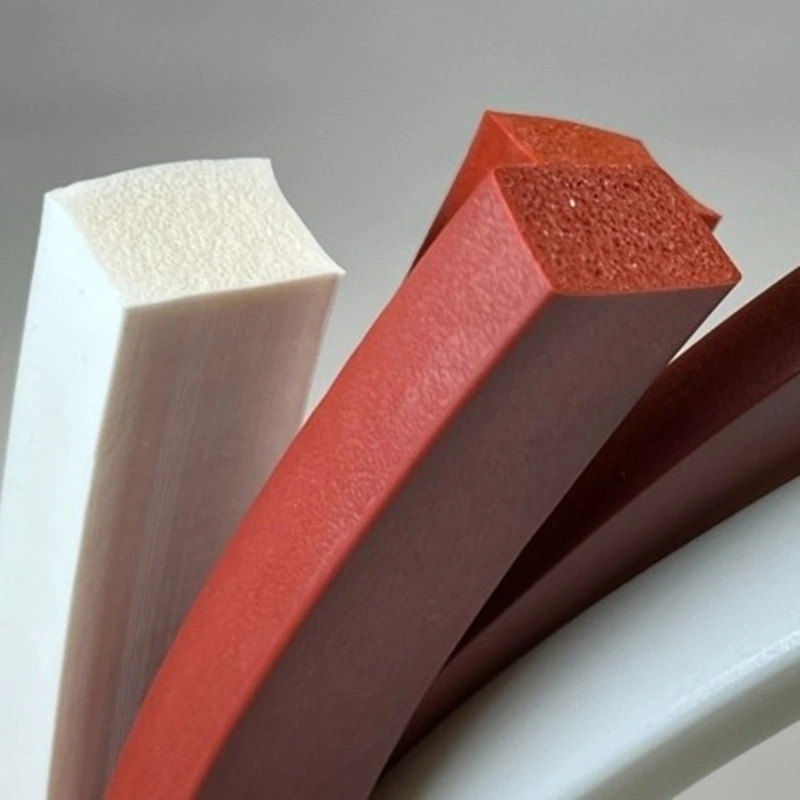 Spongy Silicone Rectangular Profiles Extrusion