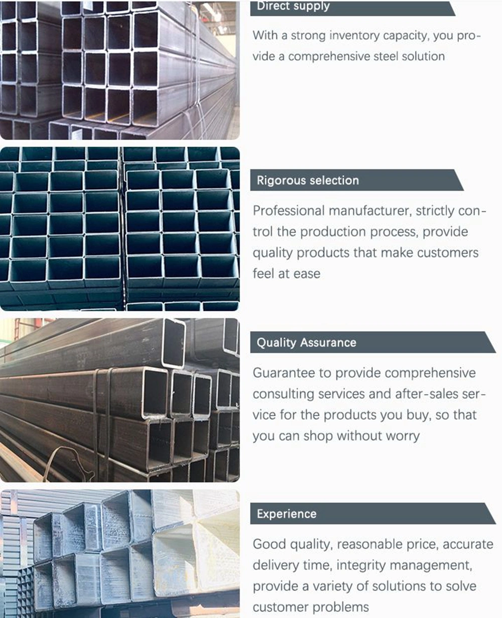 200X200X10mm Galvanized Metal Square Tube, Hot Rolled Galvanized Pipe, Hollow Section Squre Tube in Bottom Price