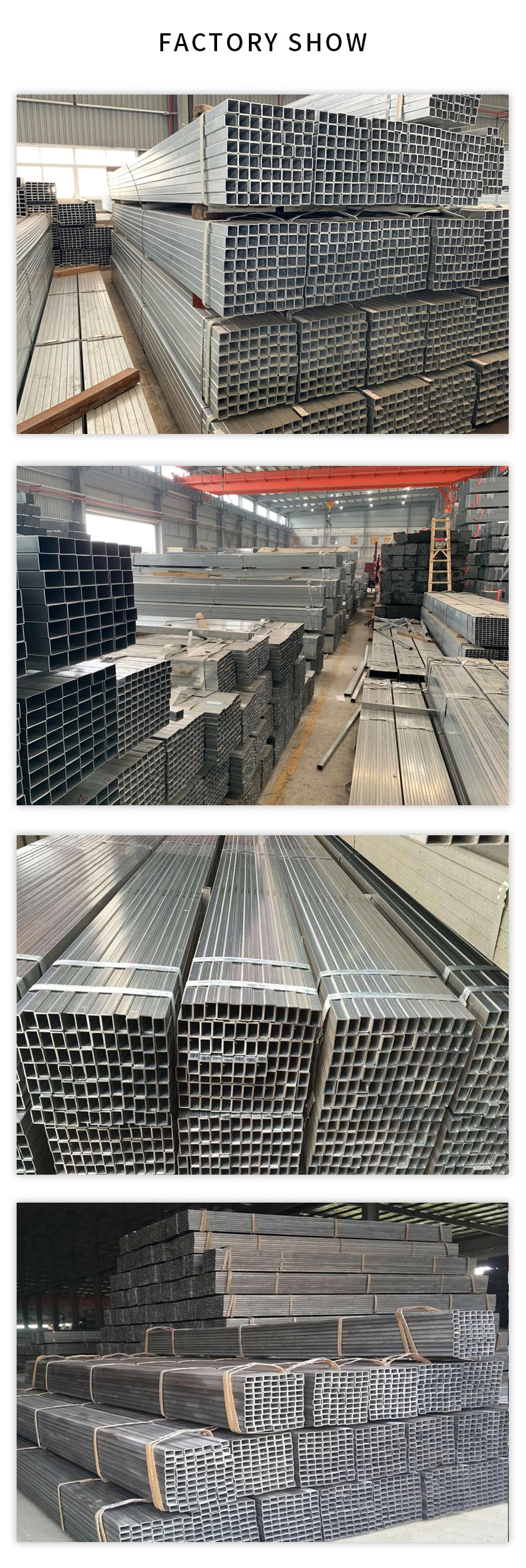 300*300mm Hot DIP Galvanized Steel Pipe Steel Tube Factory Square Rectangular Steel Hollow Section