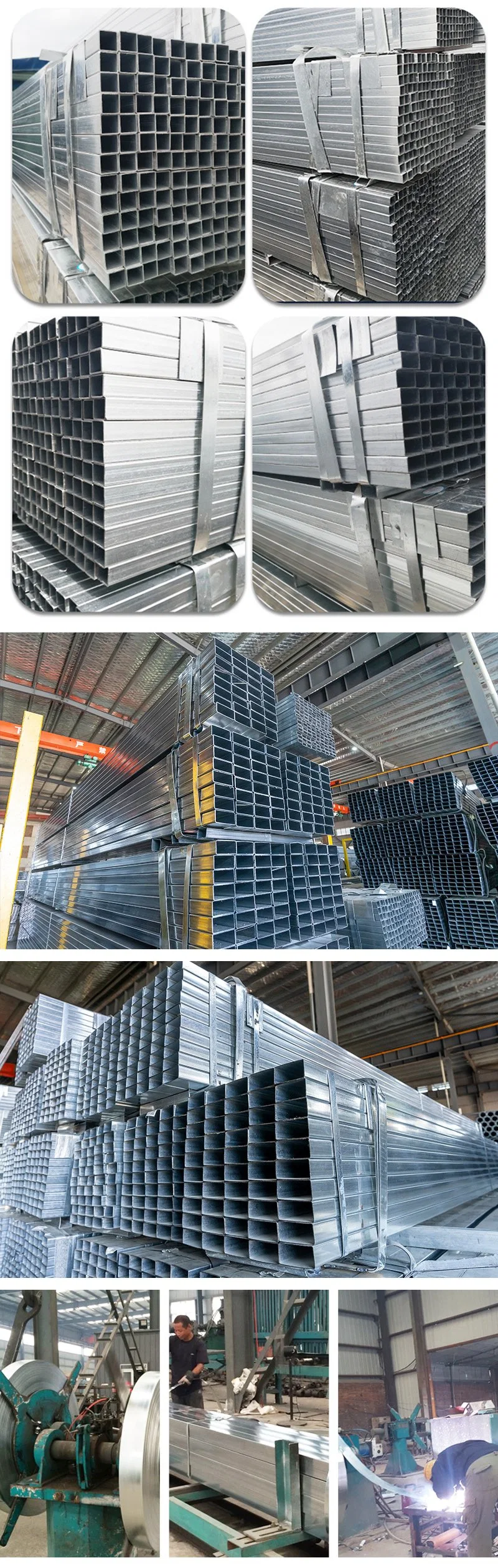 Galvanized Galvanised Steel Tube Pipes Hot-Rolled Gi Square Steel Pipe Shs Hollow Section