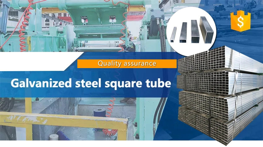 Greenhouse Square Tubing Galvanized Steel Pipe/2.5X2.5 Galvanized Steel Square Tubing