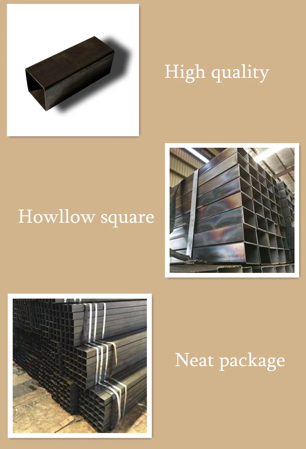 High Quality Rectangular Pipe 50X100 Carbon Rectangular Black Steel Pipe and Tubenon-Alloy Structure Pipeastm