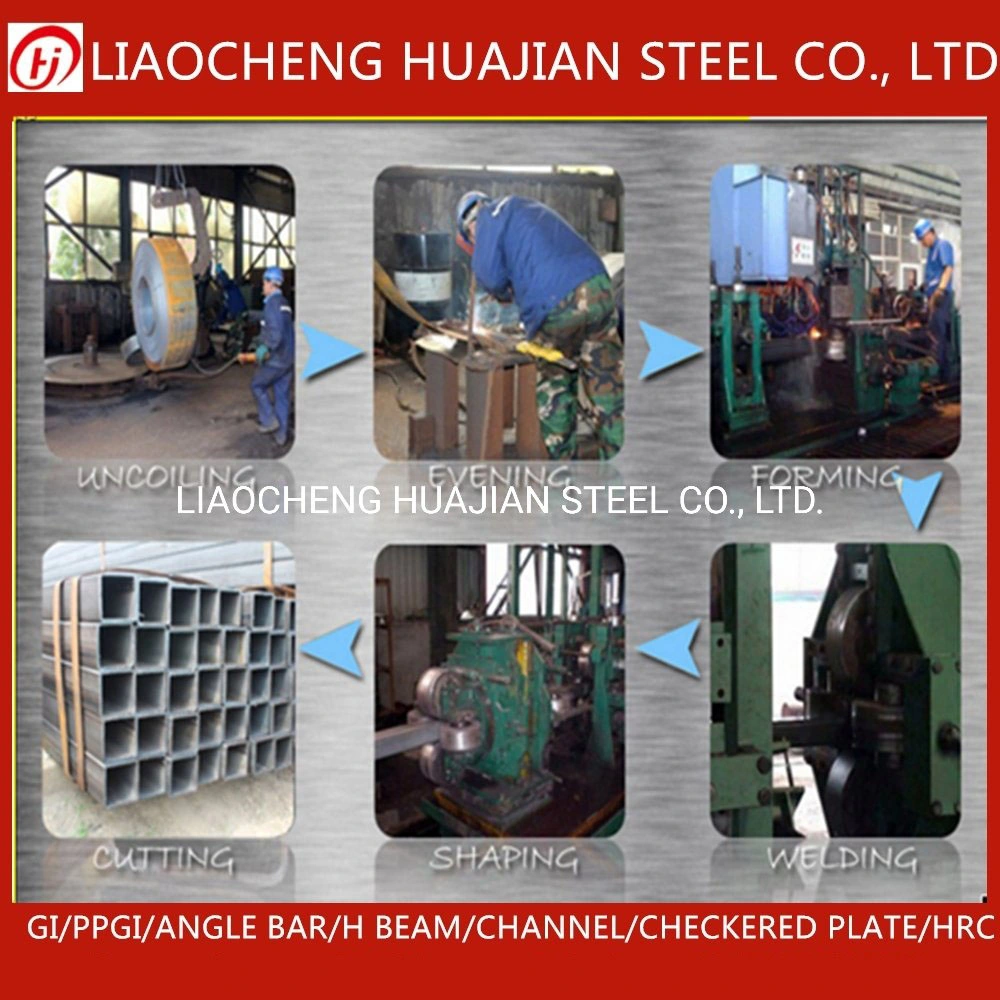 Structural Square Hollow Sections Galvanized Steel Tube