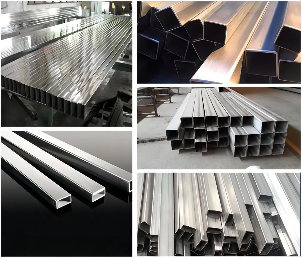 Factory Price 201 304 316 Rectangular Ss Pipe Hairline Hollow Stainless Steel Square Pipe Tube