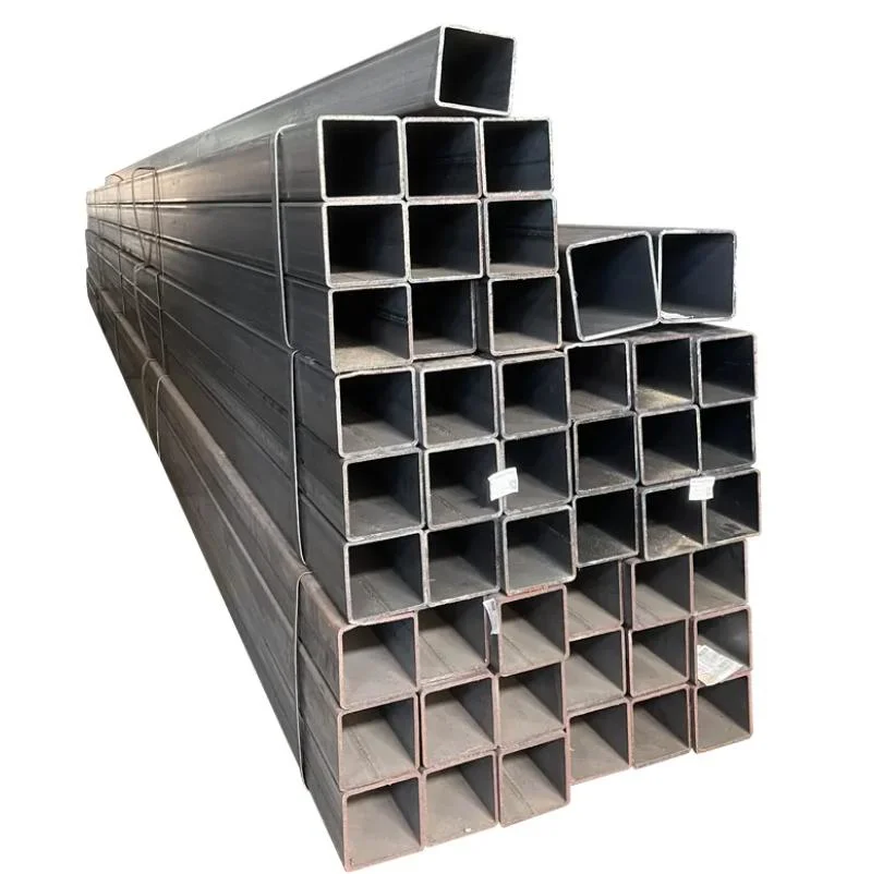 Carbon Steel Tube Square Rectangular ERW Pipe Astms235jr S235j0 S235j2 Black Building Material Mill Black Steel Square Pipe/Hollow Section