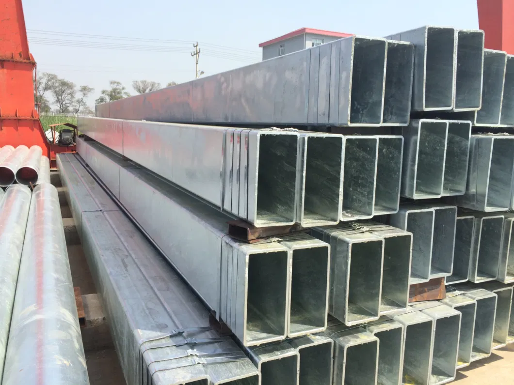 Qihua Hot DIP Galvanized Square Tubing for Carports Galvanized Steel Pipe Iron Rectangular Tube