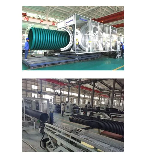 Zhongyuntech Model Zc-1000h PP Plastic Double Wall Square/Rectangular/Special-Shaped Corrugated Pipe Making Machine/Extrusion Line