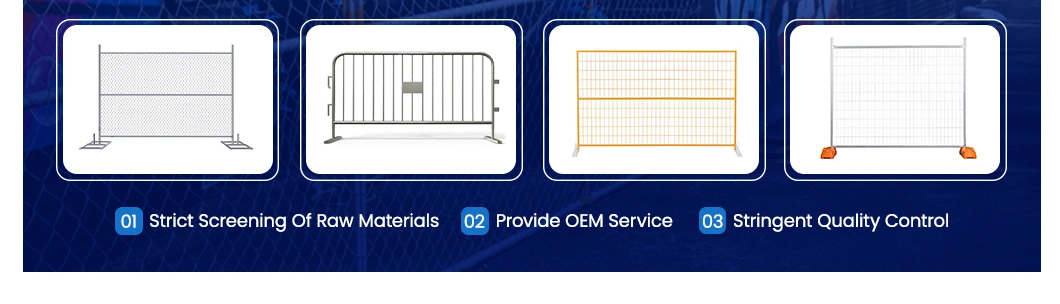 Pengxian Site Fencing China Portable Security Fencing Manufacturers 30 X 30 X 150 mm Exterior Square Steel Rod/Pipe Canada Temporary Perimeter Fencing