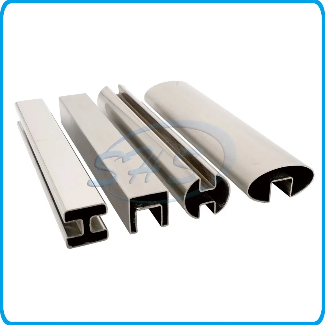 Stainless Steel Square Slotted Tubing for Glass Railing