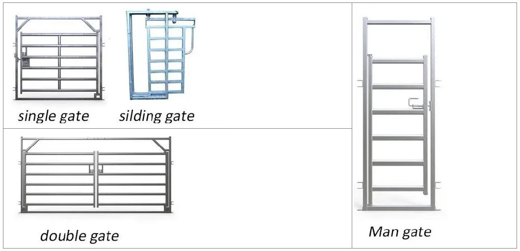 Farm Animal Used Corral Panels Square Pipe Railing Design Livestock Metal Security Fencing Horse Grassland Guardrail Horse Stable Cattle Field Fence