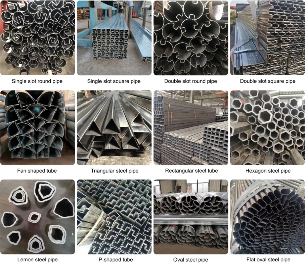 ASTM Steel Profile 2mm Ms Square Tube Galvanized Square and Rectangular Steel Pipe Steel Tubing in Different Shapes