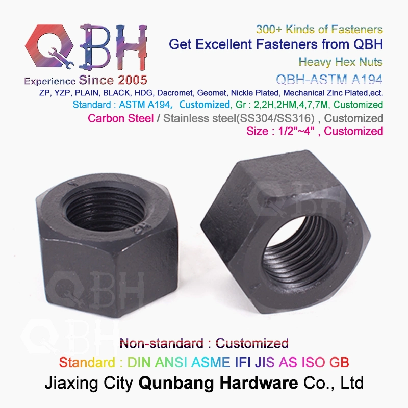 Qbh OEM A194 Steel Structure Frame Part Walkway and Floor Fabricated House Workshop Platform Bridge Heavy Structural Roofing Hexagon Hexagonal Hex Nut Fittings