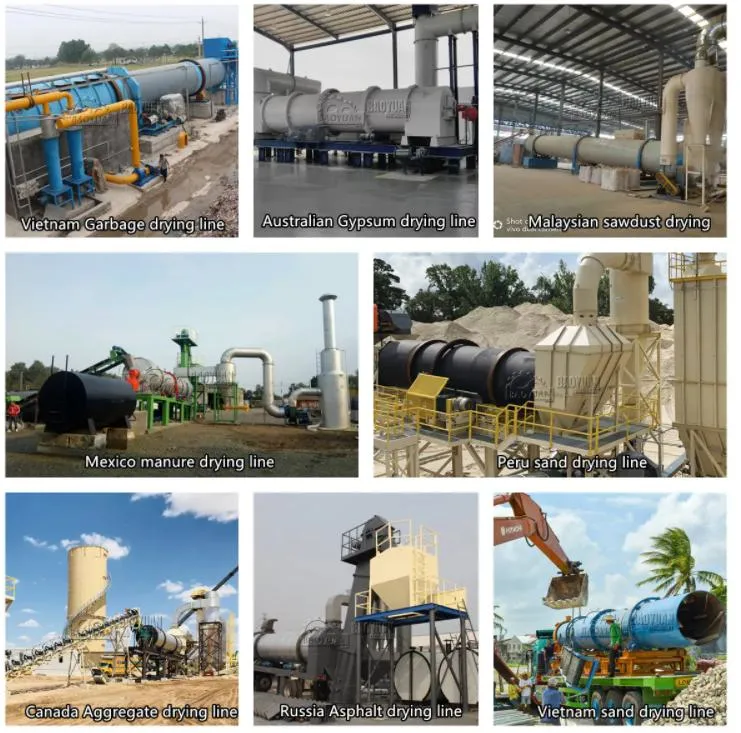 New Design Three Pass Rotary Drum Dryer Sand Drying System Production Line