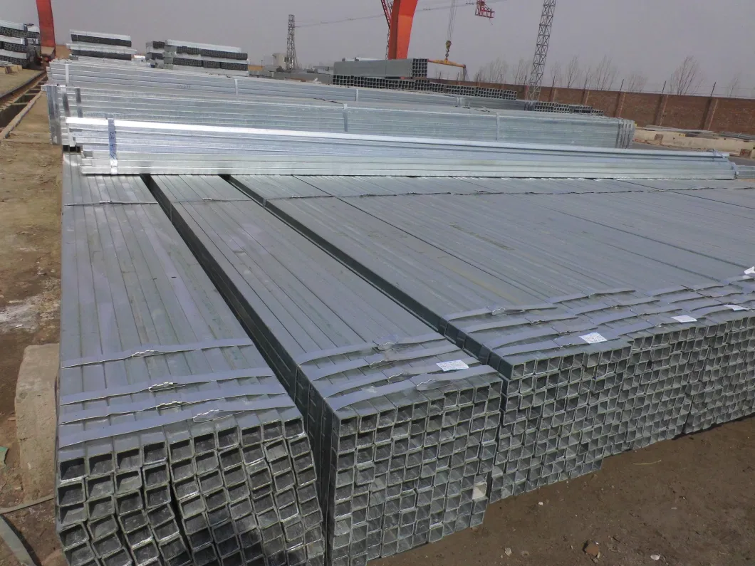 Qihua Hot DIP Galvanized Square Tubing for Carports Galvanized Steel Pipe Iron Rectangular Tube